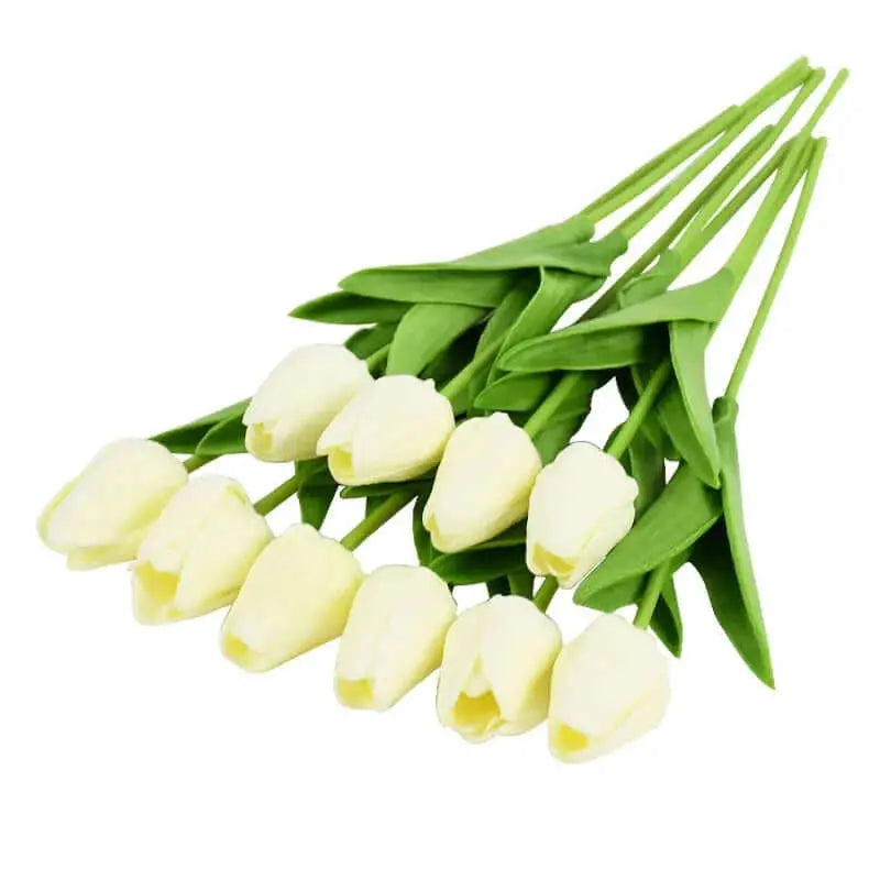 Artificial Tulip Flower Bouquet Stems, 10 Pieces