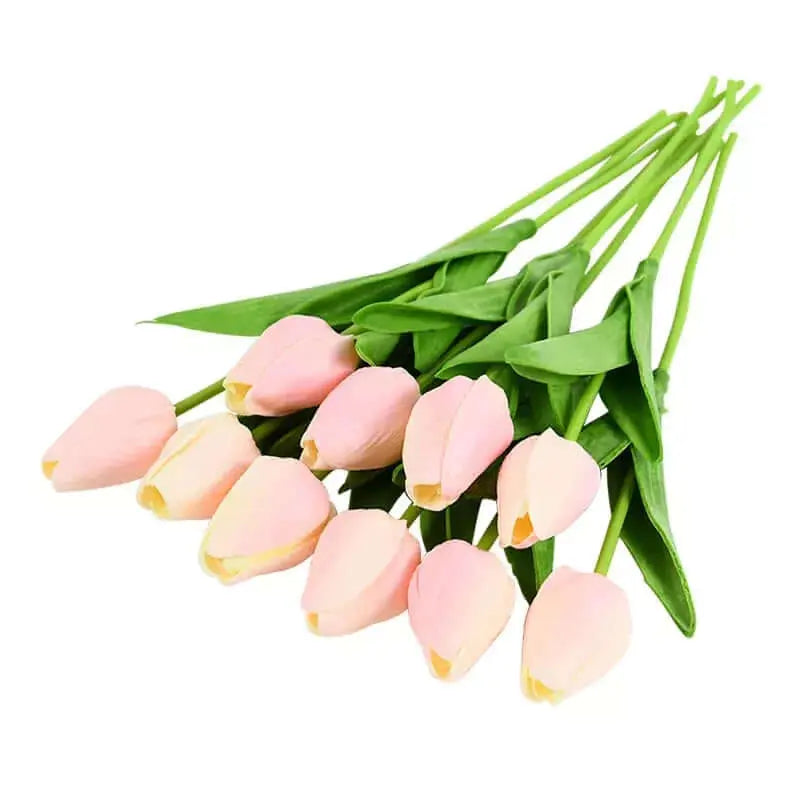 Artificial Tulip Flower Bouquet Stems, 10 Pieces