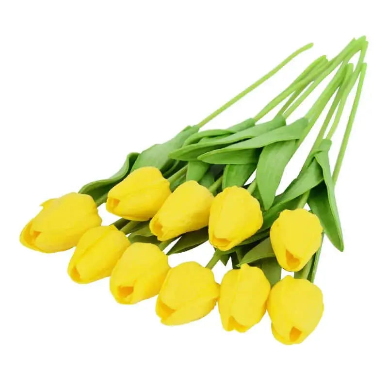 Artificial Tulip Flower Bouquet Stems, 10 Pieces