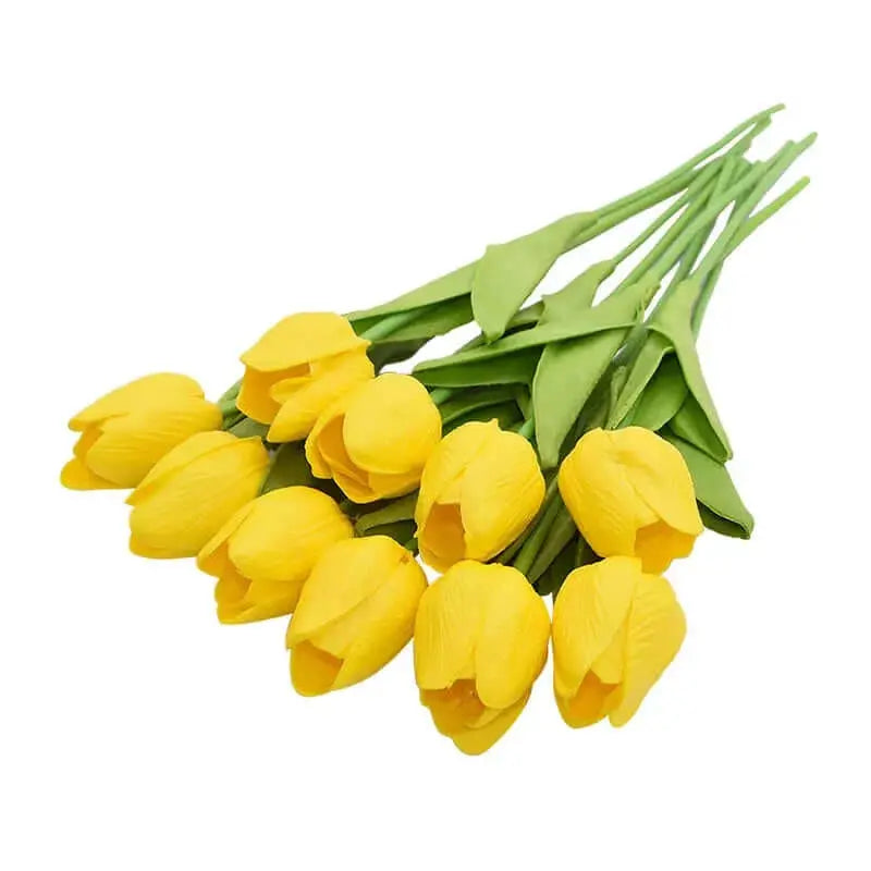 Artificial Tulip Flower Bouquet Stems, 10 Pieces