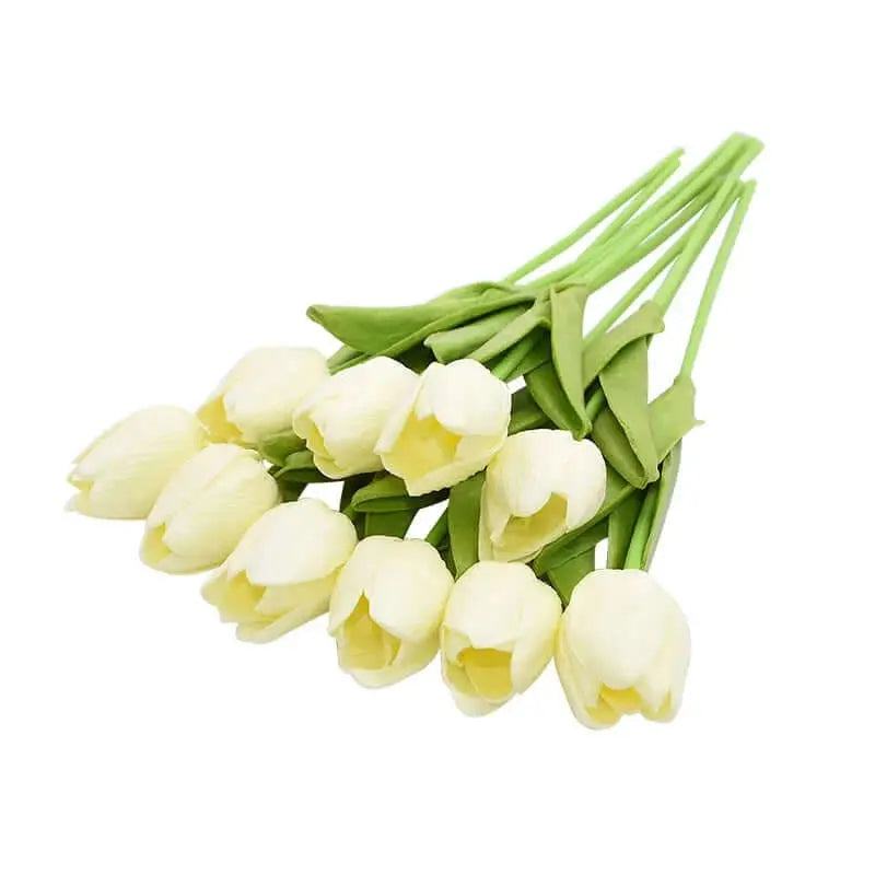 Artificial Tulip Flower Bouquet Stems, 10 Pieces