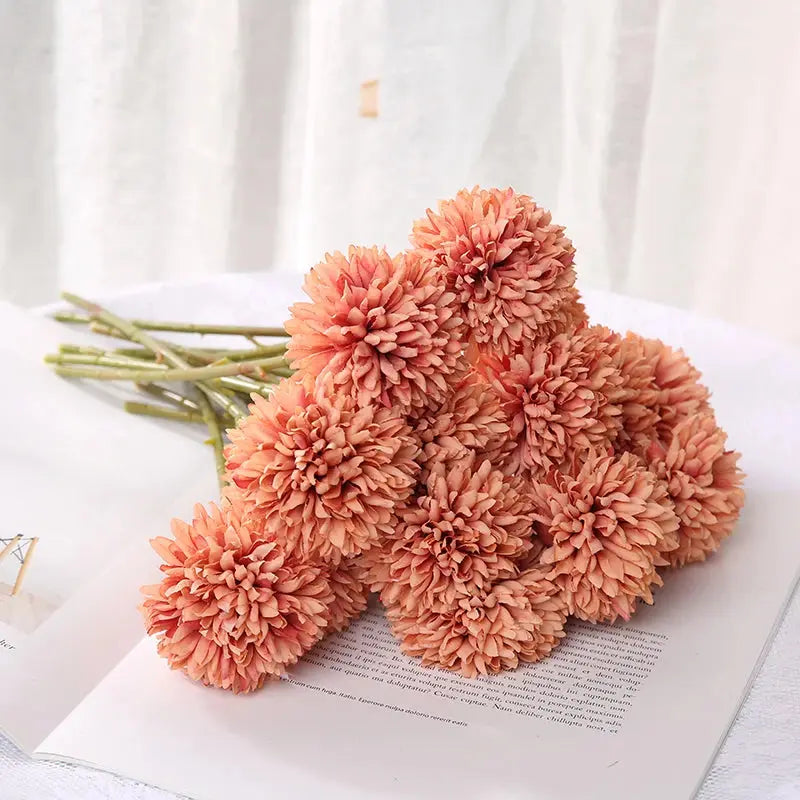 echo-friendly Artificial Silk Kiku Flowers | Fake Chrysanthemum