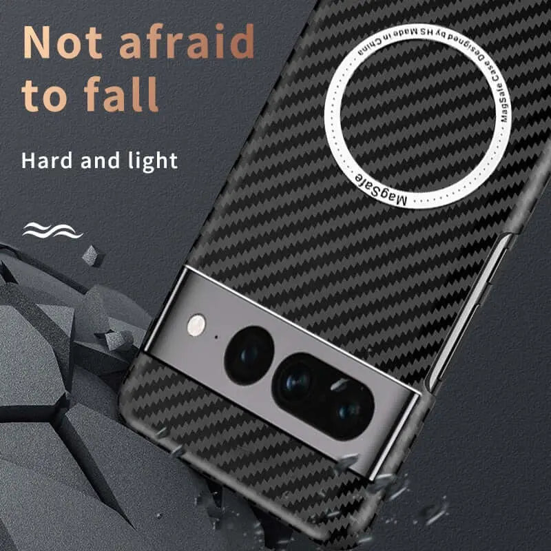 Wireless Carbon Fiber Phone Case For Google Pixel 7