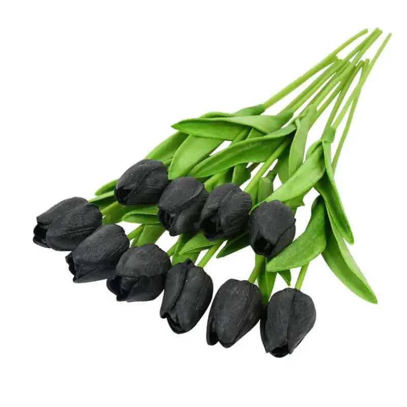 Artificial Tulip Flower Bouquet Stems, 10 Pieces