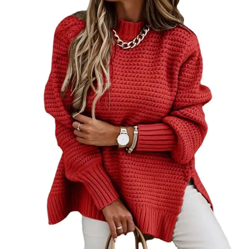 Women Mock Neck Pullover Sweaters