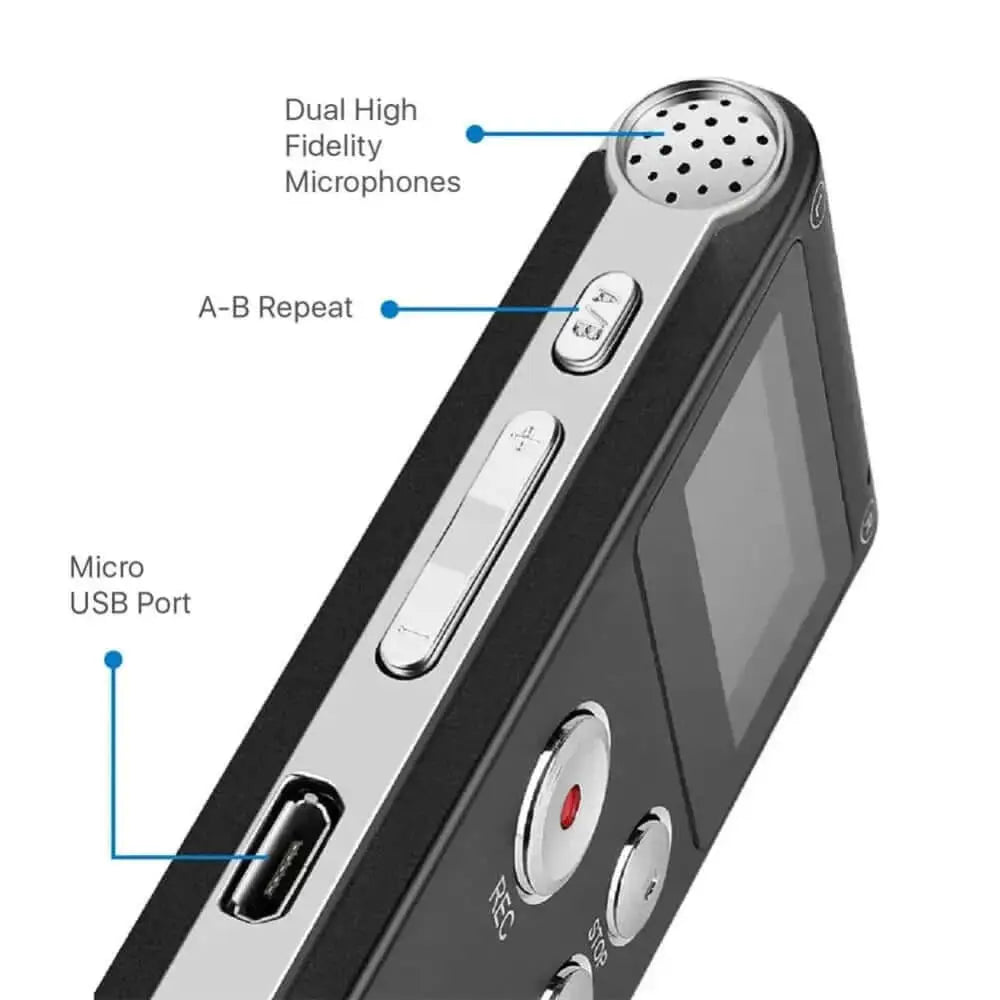 8GB Voice Recorder MP3 Player Mini Sound Audio Recorder Professional Mini USB