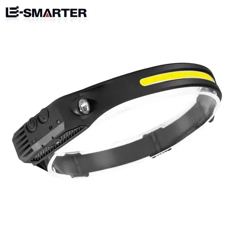 Eco=friendly Induction Headlamp COB LED Sensor Head Lamp Built-in Battery Flashlight USB Rechargeable Head Torch 5 Lighting Modes Headlight