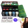 200pcs Texas Hold'em Poker Chip Set with Tin Case