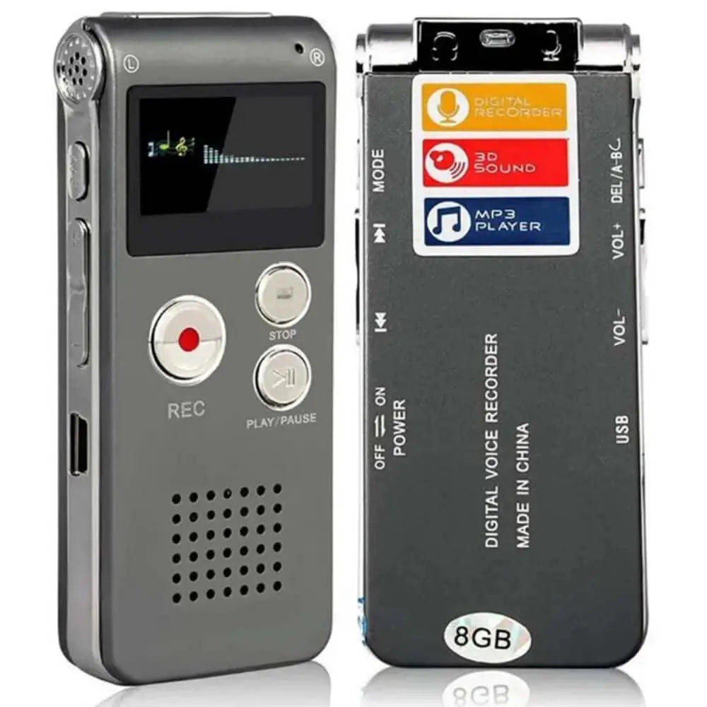 8GB Voice Recorder MP3 Player Mini Sound Audio Recorder Professional Mini USB