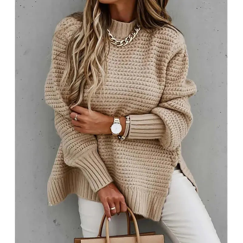 Women Mock Neck Pullover Sweaters