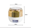 eco-friendly 360 Degree Rotating Rice Dispenser Sealed Dry Cereal Grain Bucket Dispenser Moisture-proof Kitchen Food Container Storage Box