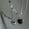 Crystal Heart Necklace for Women Girls New Trend