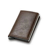 Leather Slim Mini Credit Card Wallet Men