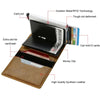 Leather Slim Mini Credit Card Wallet Men