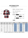 Plus Size Women Autumn Plaid Check V Neck Blouse Shirt