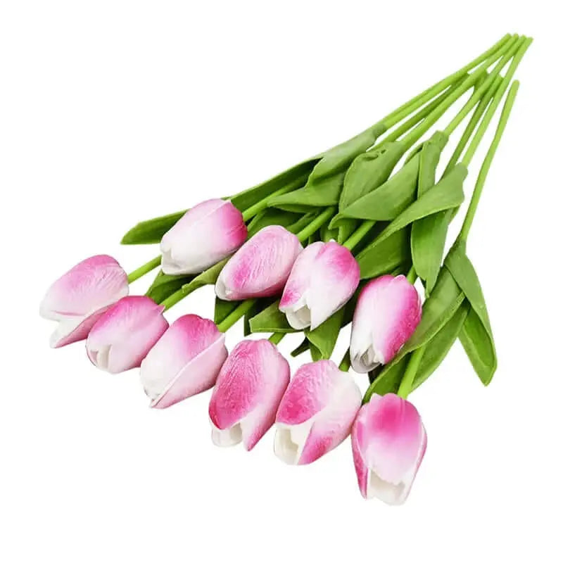 Artificial Tulip Flower Bouquet Stems, 10 Pieces