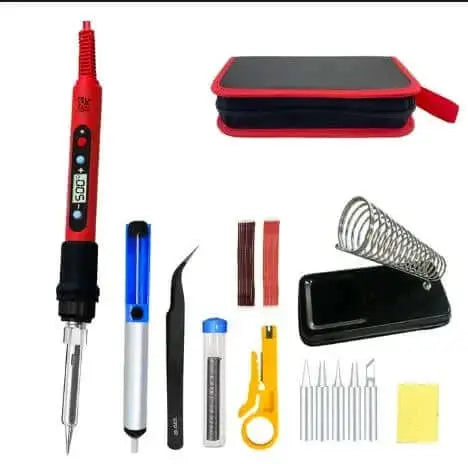 80W Soldering iron kit adjustable temperature LCD solder welding tools