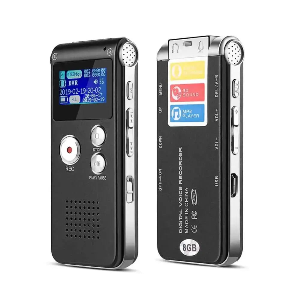 8GB Voice Recorder MP3 Player Mini Sound Audio Recorder Professional Mini USB