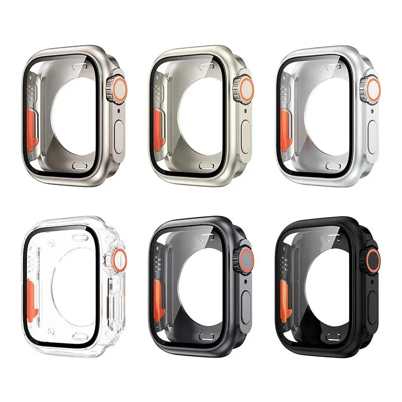 Screen Protector Cover for Apple Watch 44mm 45mm 40mm 41mm Hard PC Front Rear Bumper Case for iwatch 9 8 7 6 5 4 Change To Ultra AceFeel Watch Accessories Store