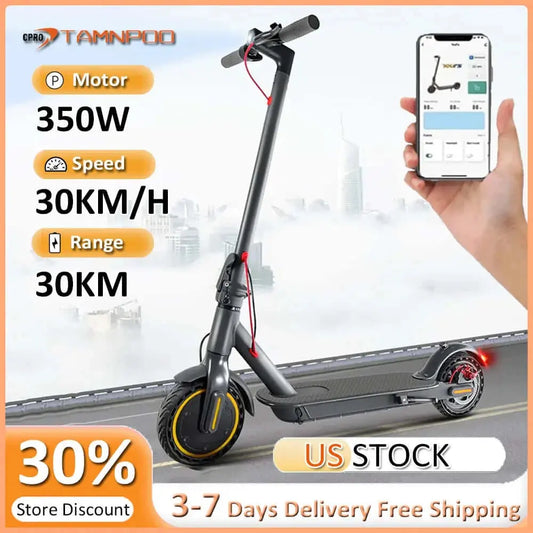 Fastest & Best Electric Scooter For Kids / Adults - Black Color, 12KG Weight, 30KM/H