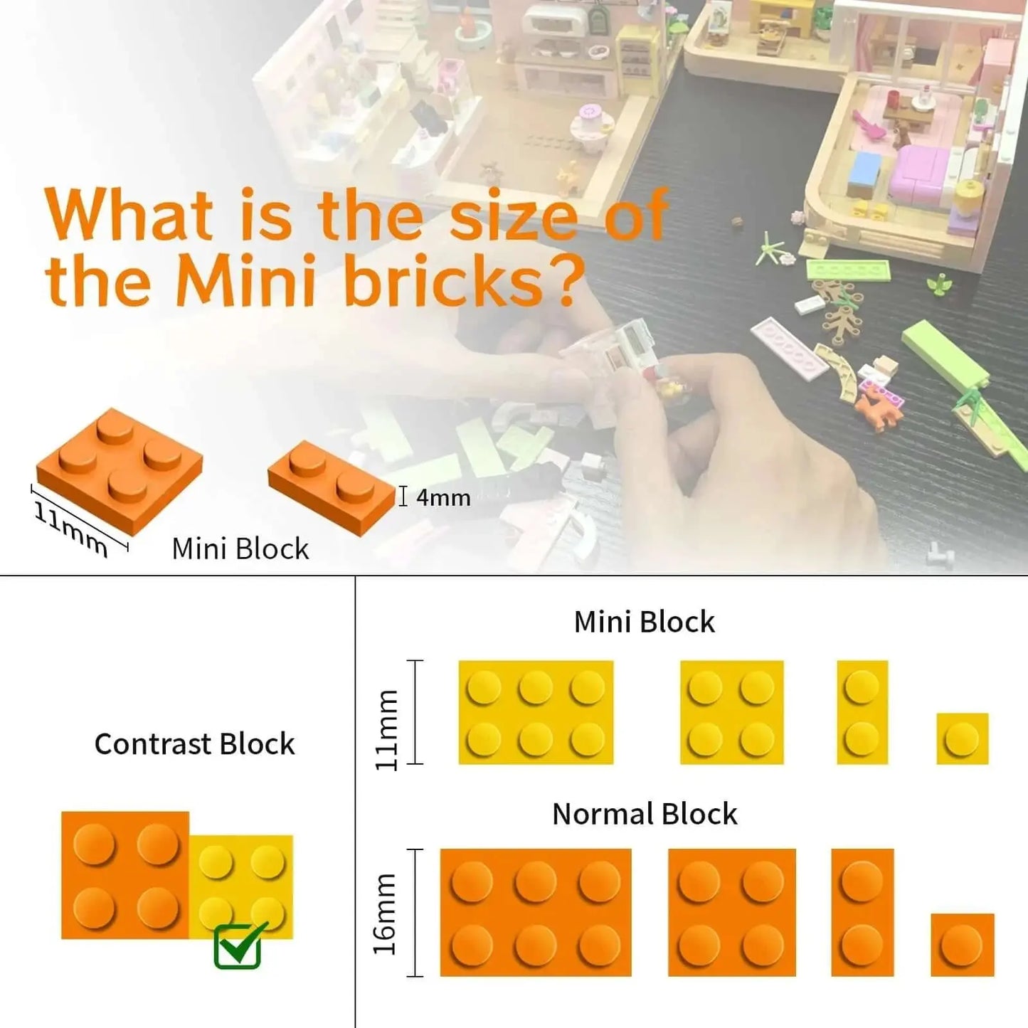 eco-freindly Orchid Building Blocks - Romantic Flower Bouquet Model for Kids Girls Gift