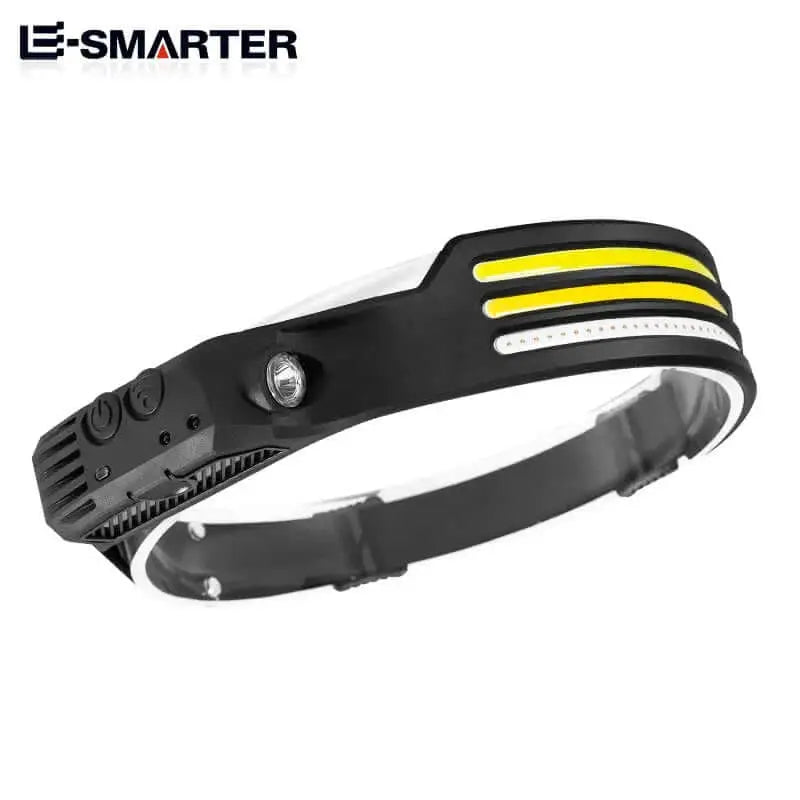 Eco=friendly Induction Headlamp COB LED Sensor Head Lamp Built-in Battery Flashlight USB Rechargeable Head Torch 5 Lighting Modes Headlight