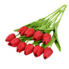 Artificial Tulip Flower Bouquet Stems, 10 Pieces