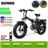 DEEPOWER G20Pro 2000W Best Electric Folding Black Bike, 36MPH, 20" Wheel With Phone Holder