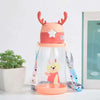 1pc 600ml Kids Water Sippy Cup Antler Creative Cartoon Baby Cups