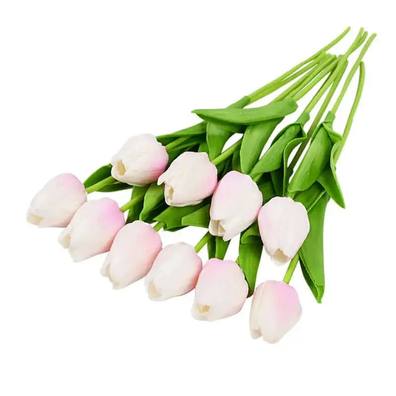 Artificial Tulip Flower Bouquet Stems, 10 Pieces