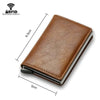 Leather Slim Mini Credit Card Wallet Men