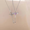 Crystal Heart Necklace for Women Girls New Trend