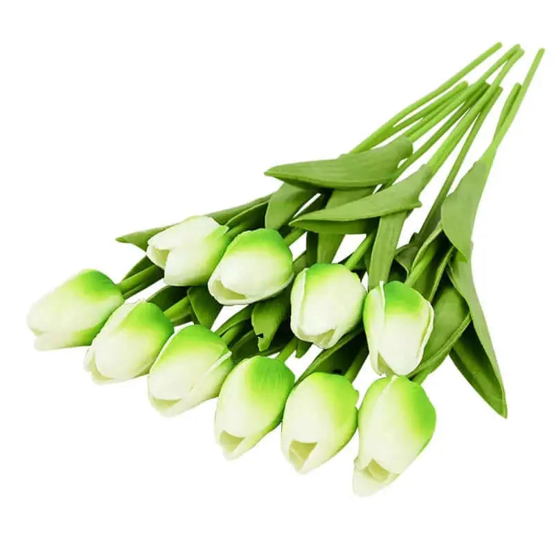 Artificial Tulip Flower Bouquet Stems, 10 Pieces