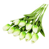 Artificial Tulip Flower Bouquet Stems, 10 Pieces